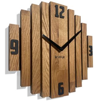 OEM Reloj De Pared De Madera Symmetria De 30 Cm De Roble