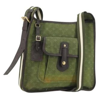 Louis Vuitton Pre-owned Cross Body Bags, female, Green, Size: ONE SIZE Pre-owned Vintage Canvas Cross Body Bag