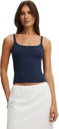 Cotton On Womens Goldie Rib Scoop Cami in Shadow Navy at Nordstrom, Size Xx-Small