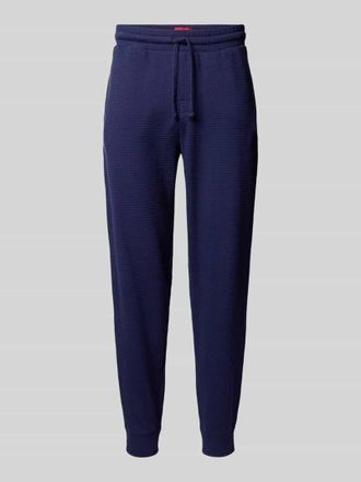 HUGO BOSS Regular Fit Sweatpants aus Baumwoll-Mix Modell AUSTIN PANTS in Marine, Größe XXL