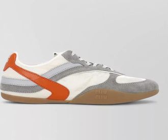 Miu Miu low top sneakers contrast panels rubber sole