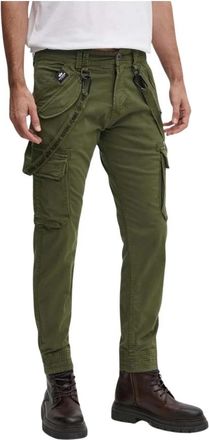 Alpha Industries Tapered Broeken - Heren - Slim Fit Broeken - Groen - W36 - Broeken