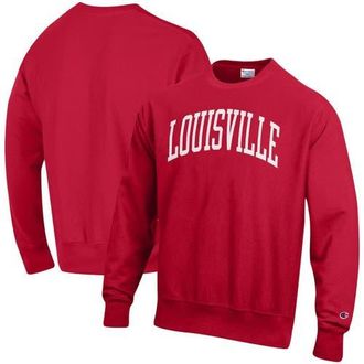 Champion Mens Champion Red Louisville Cardinals Arch Reverse Weave Pullover Sweatshirt at Nordstrom, Size Small