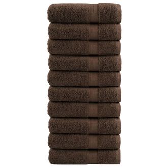 Berkfield Home Premium Hand Towels SOLUND 10pcs Brown 50x100cm 600gsm