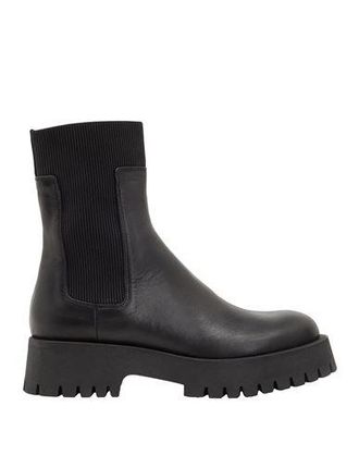 8 by YOOX LEATHER ANKLE BOOTS WITH SOCK DETAIL