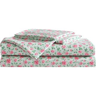 Betsey Johnson Flower Fun Sheet Set in Pastel Green at Nordstrom Rack, Size Queen
