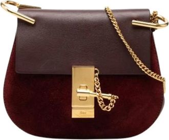 Chlo&eacute; Pre-owned The Drew Shoulder Bag - Dames - Vintage Schoudertas - Rood - ONE Size - Leer - Vintage