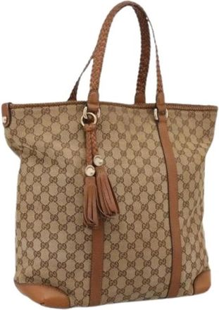 Gucci Bolso Tote GG Canvas Pre-owned - Pre-owned - Mujer - Beige - ONE SIZE