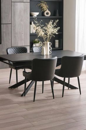 Julian Bowen Osaka Rectangular Extending 6-8 Seater Dining Table in Grey