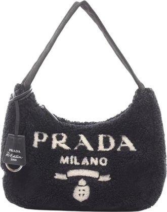 Prada Pre-owned Shoulder Bags, female, Black, Size: ONE SIZE Pre-owned Textured Mini Bag