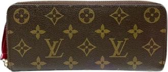Louis Vuitton Pre-owned Wallets, female, Brown, Size: ONE SIZE Pre-owned Portefeuille Clemence Monogram Wallet