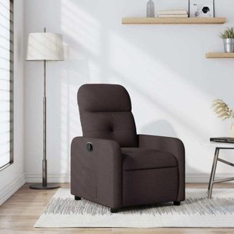 vidaXL Sill&oacute;n Reclinable De Tela Marr&oacute;n Oscuro Vidaxl