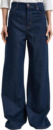 Max Mara Vega Wide Jeans - Dames - Loose Fit Jeans - Blauw - XS - Katoen - Jeans