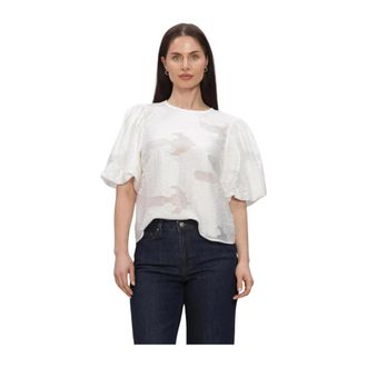 Moss Copenhagen Dames, Blouses & Shirts, Wit, Maat: S Polyamide