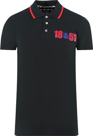 Aquascutum Mens Aquascutum London 1851 Black Polo Shirt - Size: 40