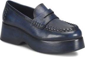 Kork-ease Pixie Platform Penny Loafer in Navy Leather at Nordstrom Rack, Size 6.5