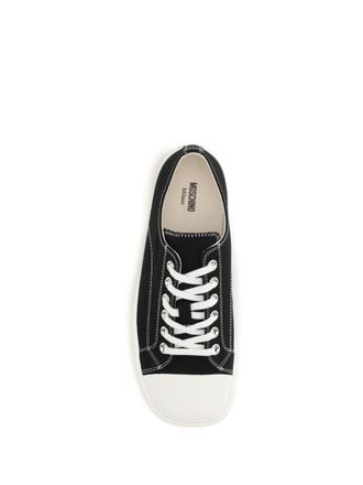 Moschino Mens Sneakers Couture Canvas Black Upper: Cotton Trainers