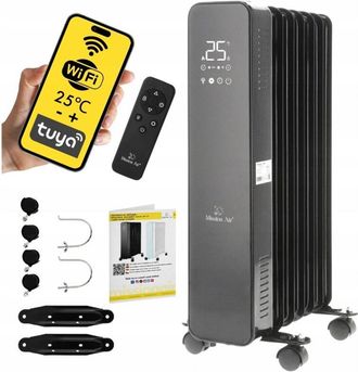 OEM Radiador De Aceite Wifi Oslo 1500w Negro