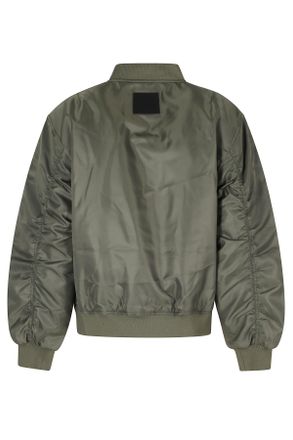 Anine Bing Leon V-Neck Ribbed Hem Bomber Jacket