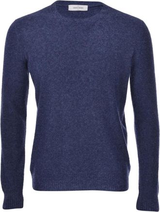 Gran Sasso Maglia Girocollo - Heren - Ronde hals truien - Blauw - 3XL - Wol - Truien & Vesten