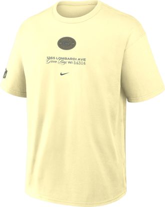 Nike Green Bay Packers Rivalries Collection Max90 Nike Mens NFL T-Shirt in Yellow | 04T670Q7T-9KE