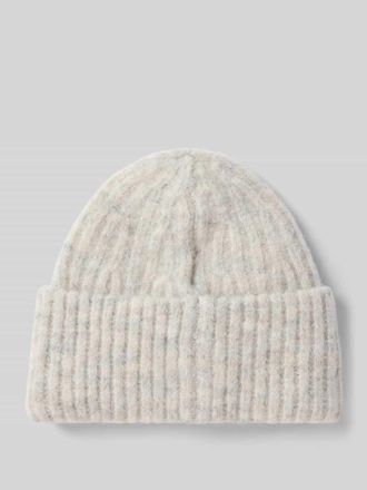 American Vintage American Vintage Strickmütze mit breitem Bund Modell EAST in Hellgrau Melange, Größe 1