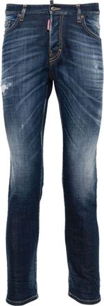 Dsquared2 distressed skinny jeans - men - Calf Leather/Elastane/Cotton - 42 - Blue