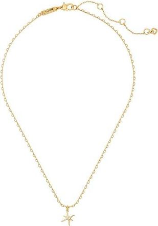 Kate Spade New York WhatS Your Sign Pisces Mini Pendant Womens Necklace Clear/Gold, Brass/Cubic Zirconia