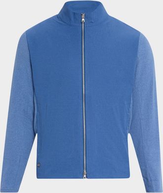 Peter Millar Mens Solstice Performance Hybrid Full-Zip Cardigan