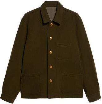 Fortela Seneca Wool Twill Jacket in Military Green at Nordstrom, Size 54 Eu