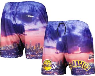 Pro Standard Mens Pro Standard Los Angeles Lakers Cityscape Shorts in Purple at Nordstrom, Size Large