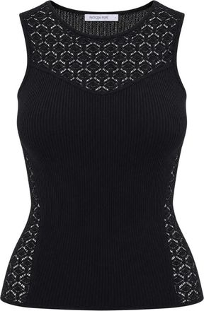 Patrizia Pepe Mouwloze Tops - Dames - Tops zonder mouwen - Zwart - XS - Katoen - Tops