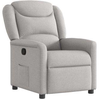 vidaXL Sill&oacute;n Reclinable De Tela Gris Nube Vidaxl