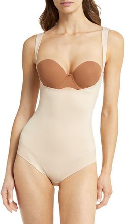 Miss Perfect Back Magic Torsette Bodysuit in Warm Beige at Nordstrom, Size Xx-Large