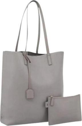 Saint Laurent Pre-owned Vintage Tote Bag - Dames - Vintage Shopper - Grijs - ONE Size - Leer - Vintage