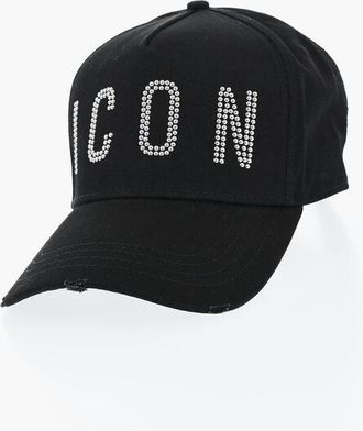 Dsquared2 ICON Solid Color Cap with Studded Detail size Unica