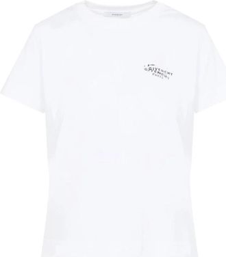 Givenchy Distorted Logo T-Shirt - Dames - T-shirts - Wit - XS - Katoen - Tops
