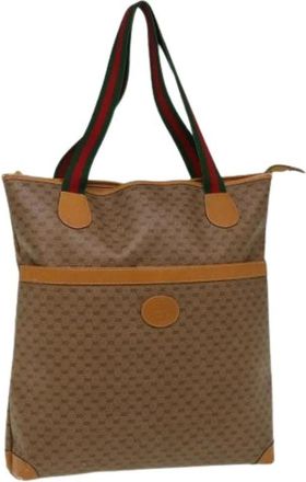 Gucci Pre-owned Vintage Tote Bag - Dames - Vintage Shopper - Bruin - ONE Size - Vintage
