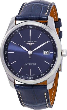 Longines Master Automatic Blue Dial Blue Leather Mens Watch L27934920