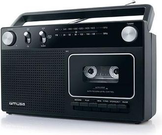 Muse Casete De Radio Negro - M152rc Muse