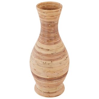 Beliani Beliani - Jarr&oacute;n Decorativo De Rat&aacute;n 70 Cm Natural Estilo Boho R&uacute;stico Trinisa