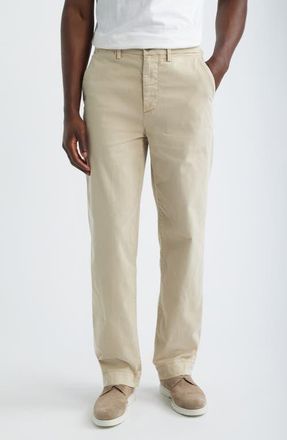 AG - Adriano Goldschmied Archie Relaxed Straight Leg Stretch Sateen Pants in 5 Years Sulfur Dune Khaki at Nordstrom, Size 42 X 32