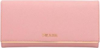 Prada Pre-owned Leather Wallet - Dames - Vintage Accessoires - Roze - ONE Size - Leer - Vintage