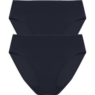 Natori Bliss Bare Cotton Hipster 2-Pack in Storm Cloud at Nordstrom, Size X-Large
