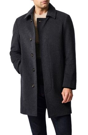 Rodd & Gunn Archers Wool Blend Overcoat in Granite at Nordstrom, Size Xx-Large