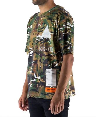 Heron Preston Mens Bicolor Cotton T-Shirt
