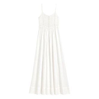 Jucca Maxi Dresses, female, White, Size: XS Crochet Knit Panelled Maxi Dress