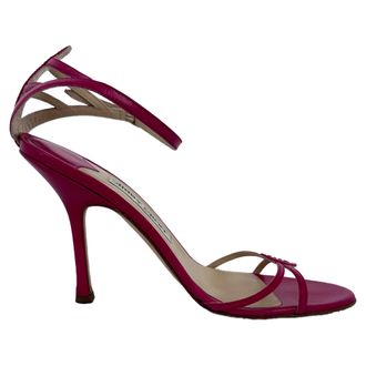 Jimmy Choo London Jimmy Choo Enkelband Sandal Hakken in Roze Leer
