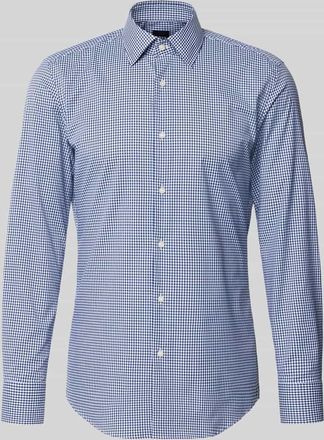 HUGO BOSS Slim Fit Businesshemd mit Kentkragen Modell P-HANK-K-261 in Marine, Gr&ouml;&szlig;e 38