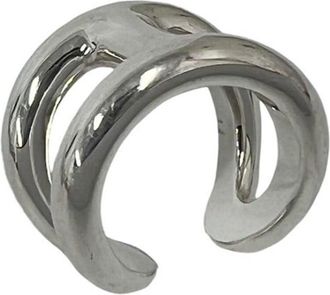 Herm&egrave;s Silver Silver 925 Band Ring (Pre-Owned)